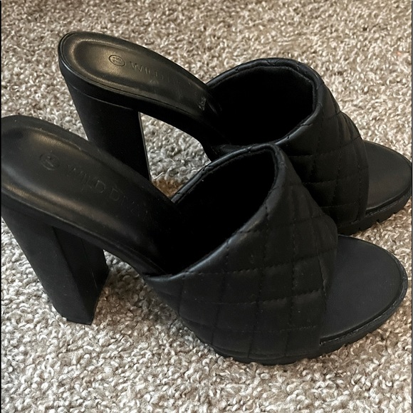 Block Heel Mules - Picture 1 of 3